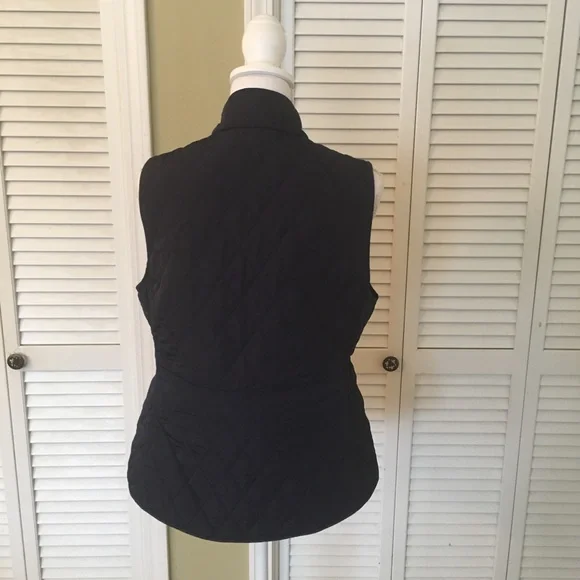 Talbots Reversible Navy and Floral Lightweight Quilted Vest Size S - Picture 5 of 8